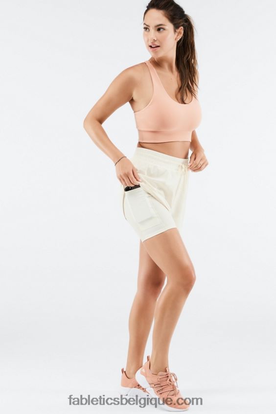 soutien-gorge mi-long réversible simone sculptknit femmes Fabletics 404P0T1861 bouleau/béton