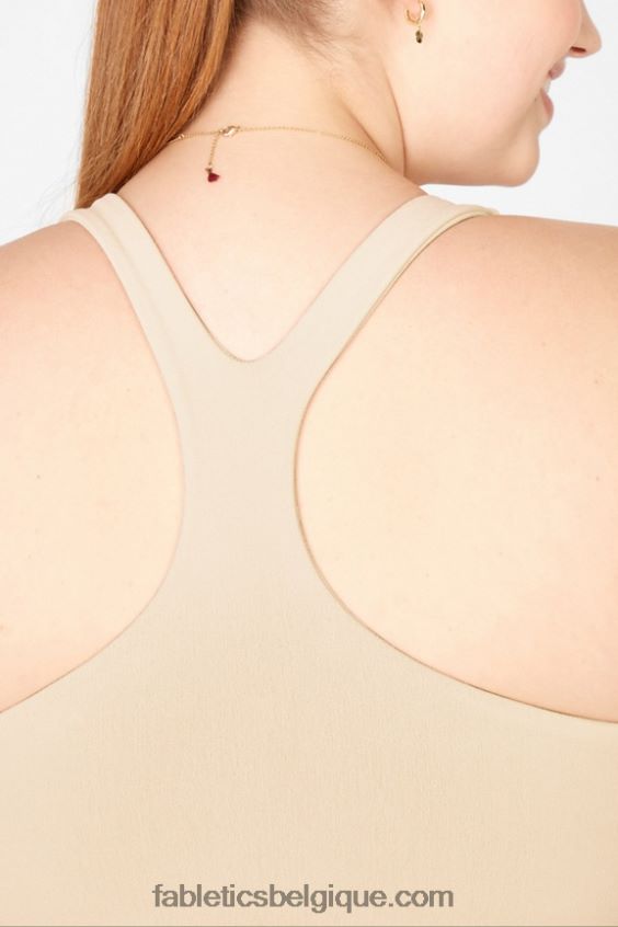 soutien-gorge mi-long simone en maille sculpturale femmes Fabletics 404P0T1917 Tapioca