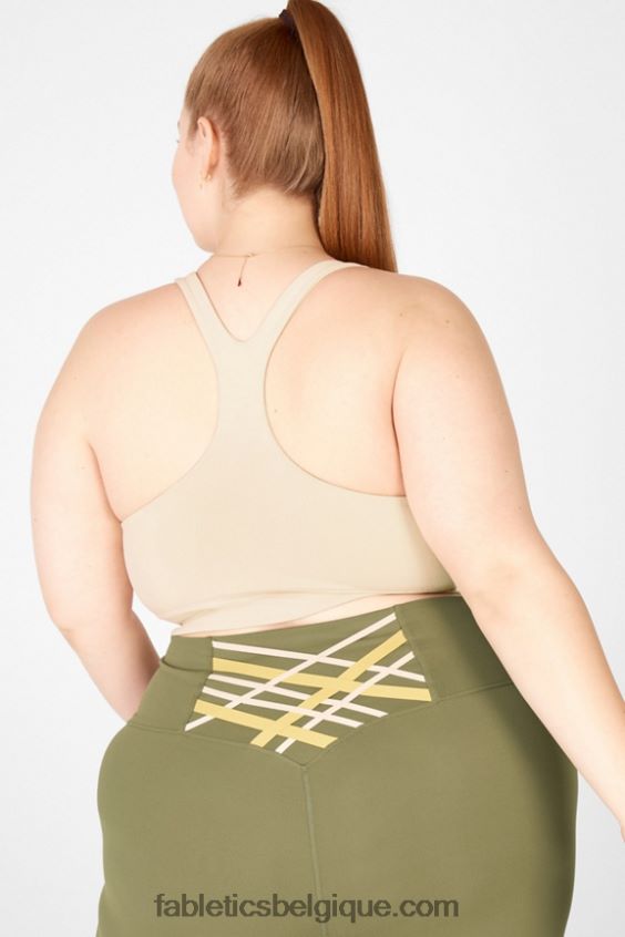 soutien-gorge mi-long simone en maille sculpturale femmes Fabletics 404P0T1917 Tapioca