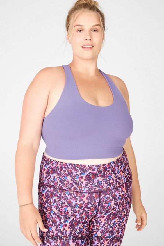 soutien-gorge mi-long simone en maille sculpturale femmes Fabletics 404P0T1938 violette