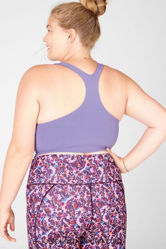 soutien-gorge mi-long simone en maille sculpturale femmes Fabletics 404P0T1938 violette