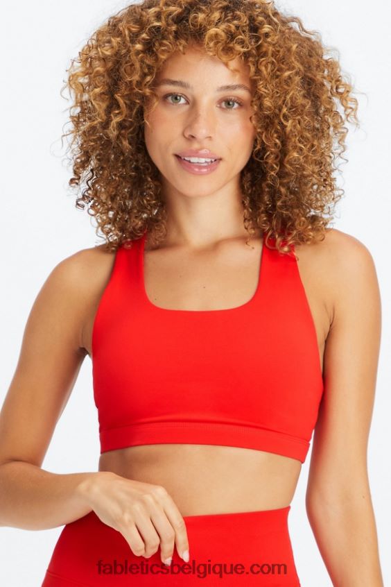 soutien-gorge sport impact moyen boost 120 femmes Fabletics 404P0T1785 cerise électrique/mini léopard cerise électrique