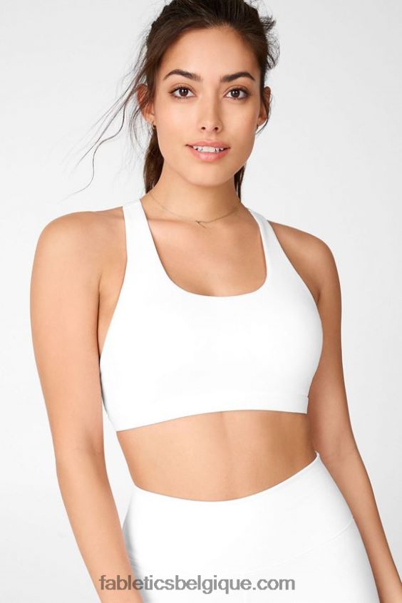 soutien-gorge sport impact moyen boost 125 femmes Fabletics 404P0T1806 blanc/multicolore