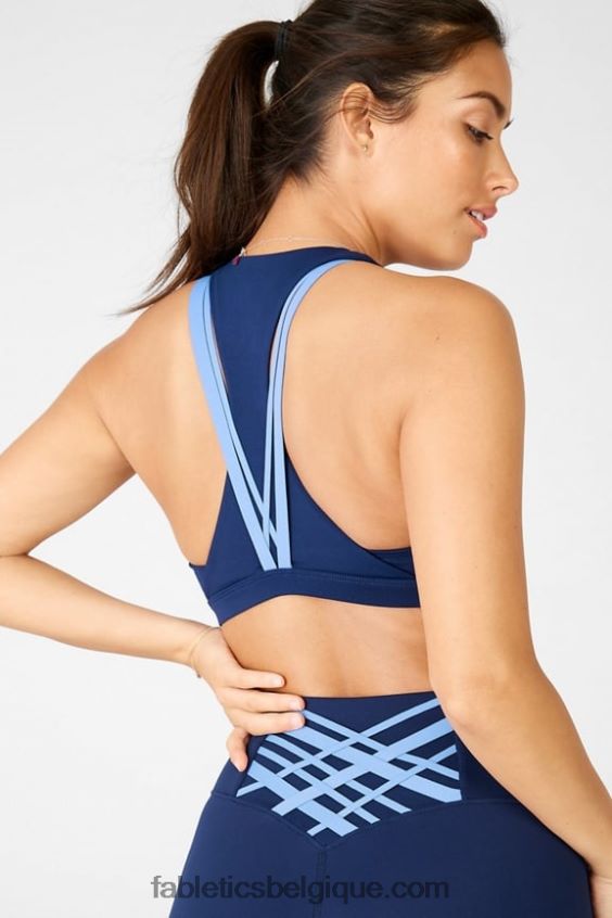 soutien-gorge sport impact moyen boost 125 femmes Fabletics 404P0T1809 marine/marine