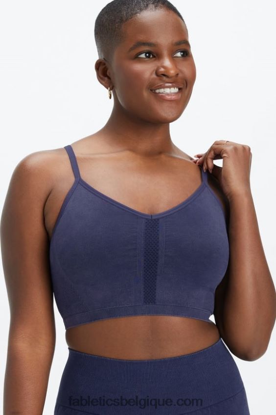 synchroniser la bralette sans couture femmes Fabletics 404P0T2818 bleu marine délavé