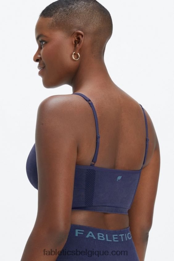 synchroniser la bralette sans couture femmes Fabletics 404P0T2818 bleu marine délavé