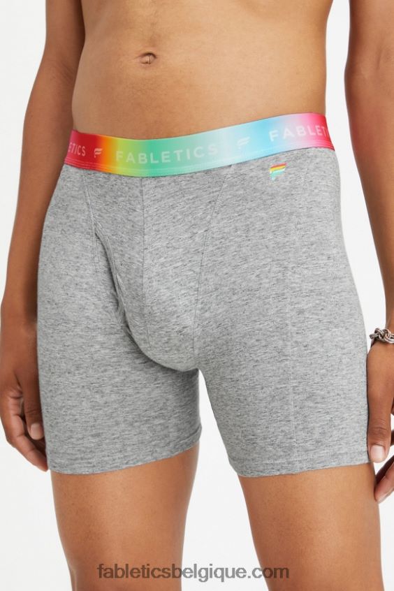 la fierté 24-7 boxer Hommes Fabletics 404P0T3780 arc-en-ciel htr gris moyen