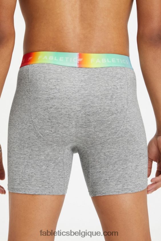 la fierté 24-7 boxer Hommes Fabletics 404P0T3780 arc-en-ciel htr gris moyen