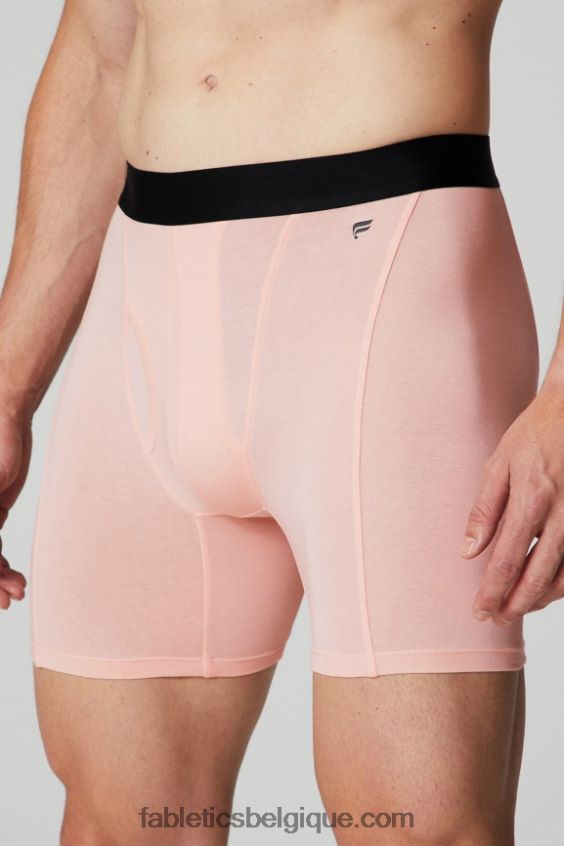 le boxer 24-7 195 Hommes Fabletics 404P0T3751 crème au beurre rose