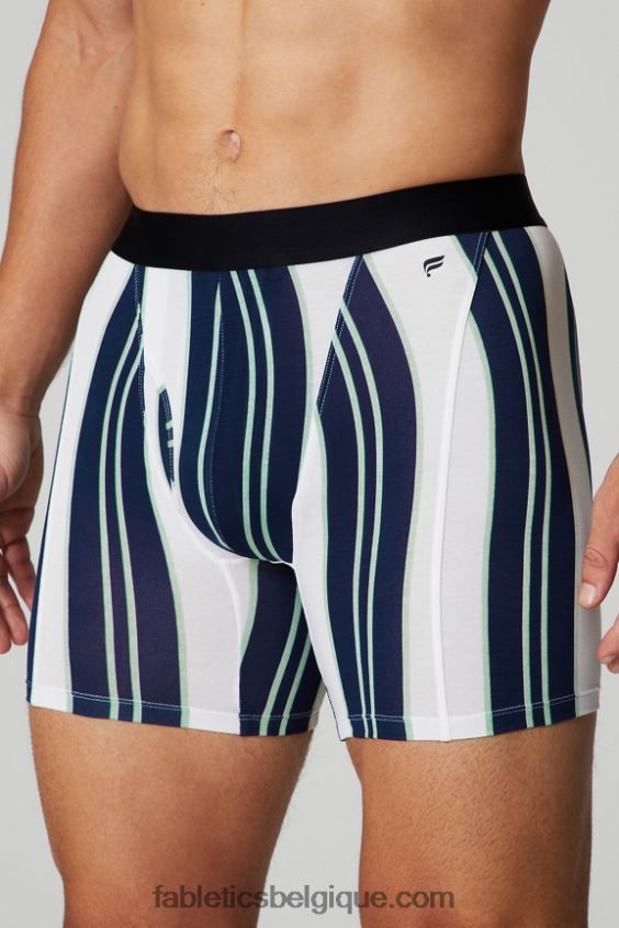 le boxer 24-7 195 Hommes Fabletics 404P0T3754 rayures mulligan marine collégiale