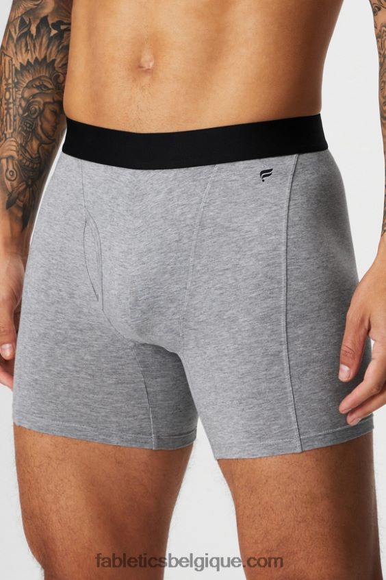 le boxer 24-7 197 Hommes Fabletics 404P0T3763 gris chiné classique