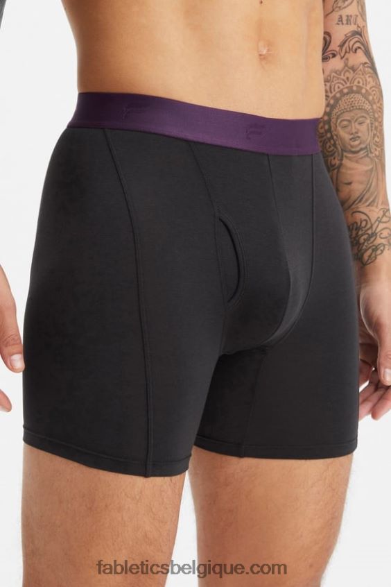 le boxer 24-7 197 Hommes Fabletics 404P0T3764 pointe de vin noir/chaud