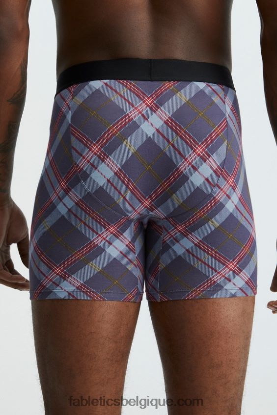 le boxer 24-7 199 Hommes Fabletics 404P0T3771 tartan bleu marine classique