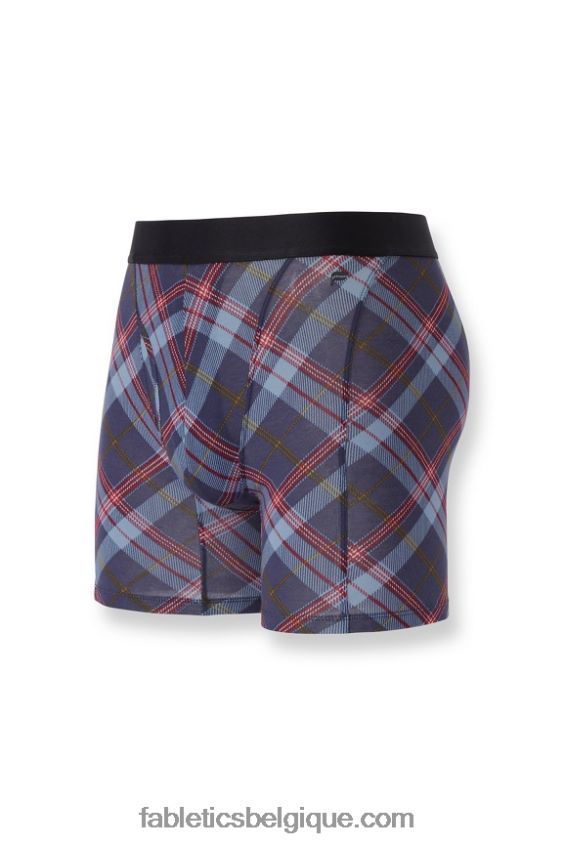 le boxer 24-7 199 Hommes Fabletics 404P0T3771 tartan bleu marine classique