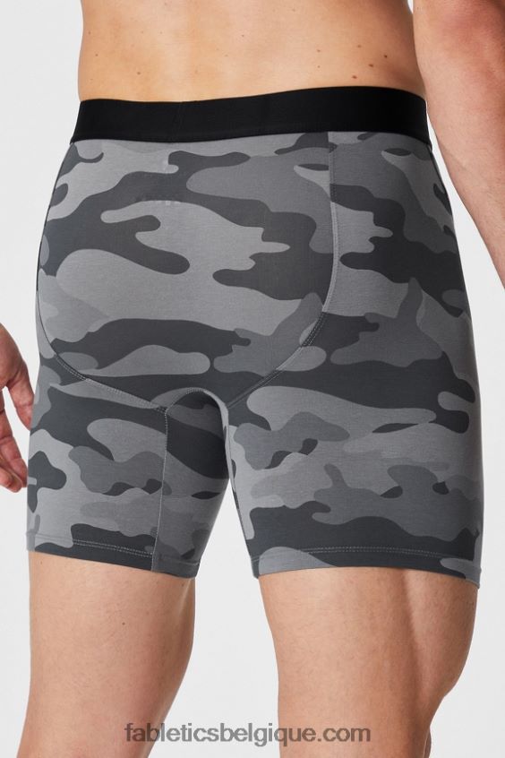 le boxer 24-7 199 Hommes Fabletics 404P0T3774 camouflage noir