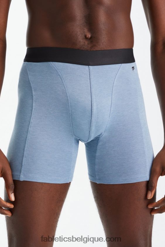 le boxer côtelé restoreknit Hommes Fabletics 404P0T3787 bleu pierre