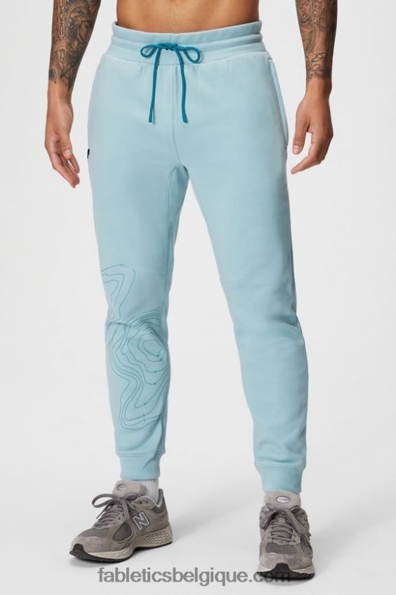le jogger incontournable Hommes Fabletics 404P0T3091 hydrow bleu clair