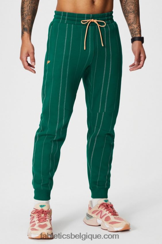 le jogger incontournable Hommes Fabletics 404P0T3093 bande de texture vert fairway
