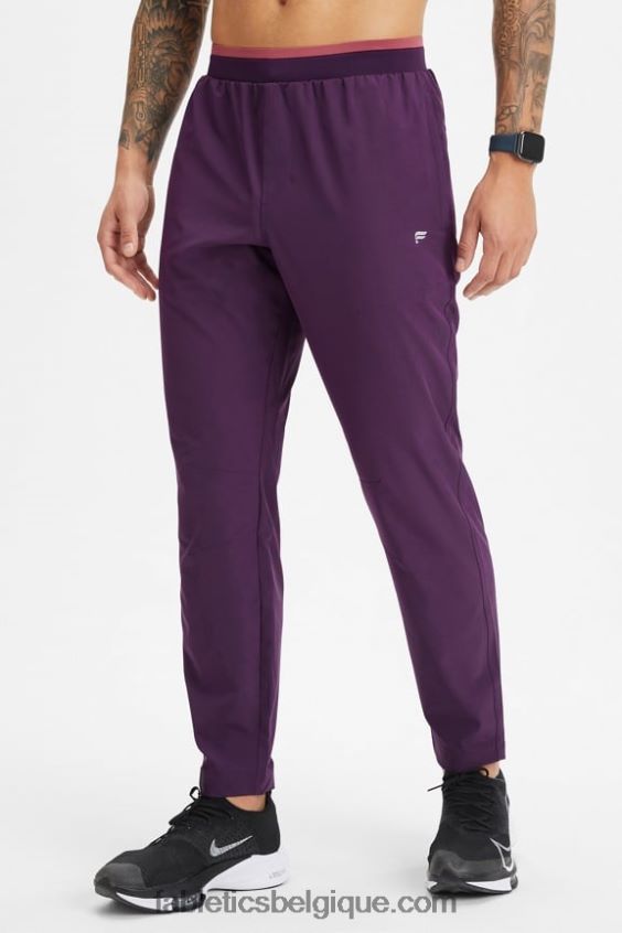 le pantalon fondamental Hommes Fabletics 404P0T3071 Vin chaud