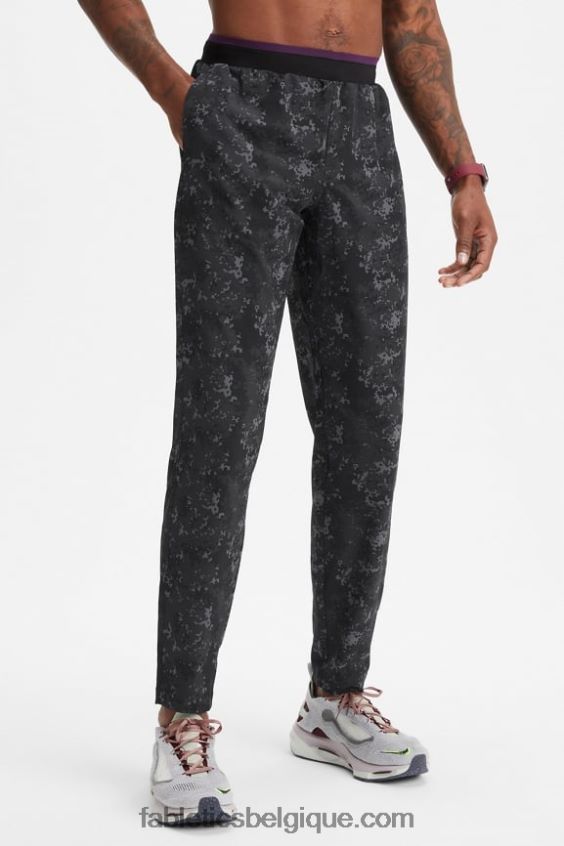 le pantalon fondamental Hommes Fabletics 404P0T3072 camouflage nu noir