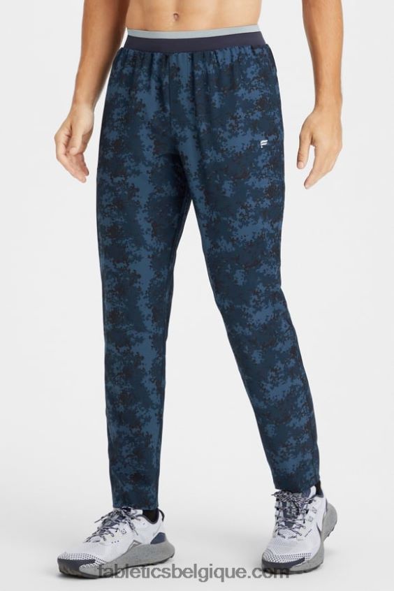 le pantalon fondamental Hommes Fabletics 404P0T3078 camo bleu marine classique