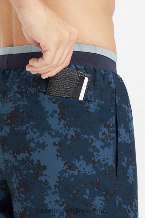 le pantalon fondamental Hommes Fabletics 404P0T3078 camo bleu marine classique