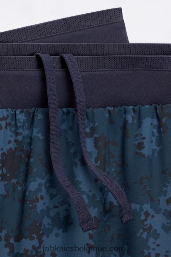 le pantalon fondamental Hommes Fabletics 404P0T3078 camo bleu marine classique