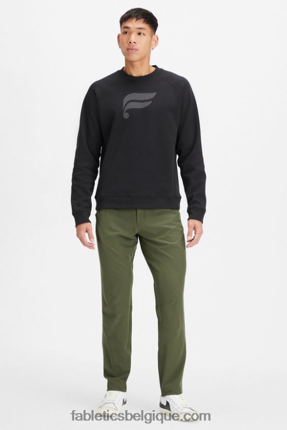 le seul pantalon (coupe classique) Hommes Fabletics 404P0T3043 mousse noire