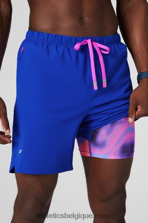 celui court (doublé) 139 Hommes Fabletics 404P0T3169 celeste/passion folie estivale