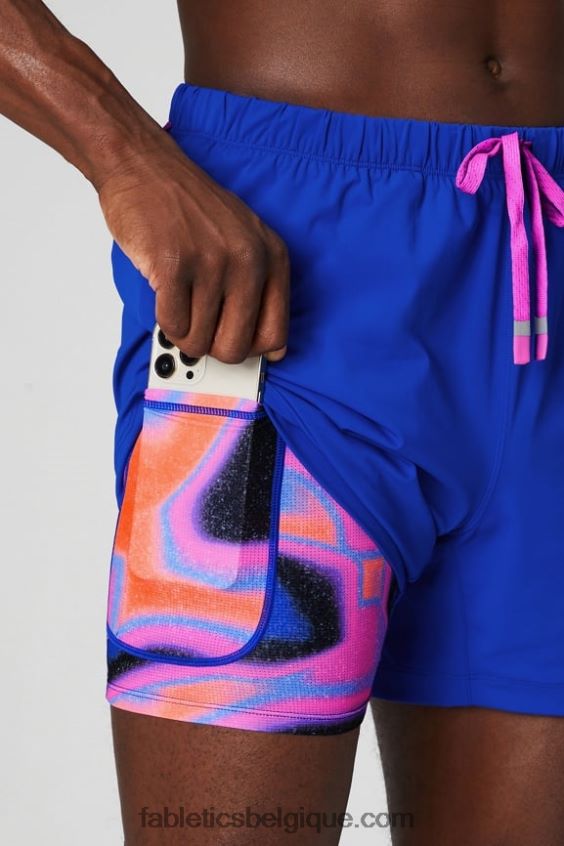 celui court (doublé) 139 Hommes Fabletics 404P0T3169 celeste/passion folie estivale