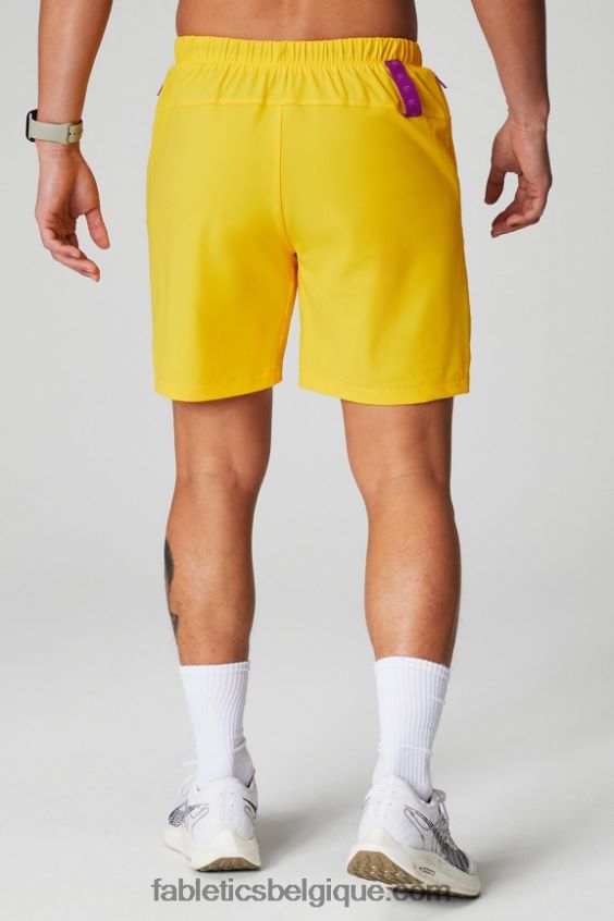 celui court (doublé) 139 Hommes Fabletics 404P0T3171 Coucher de soleil jaune