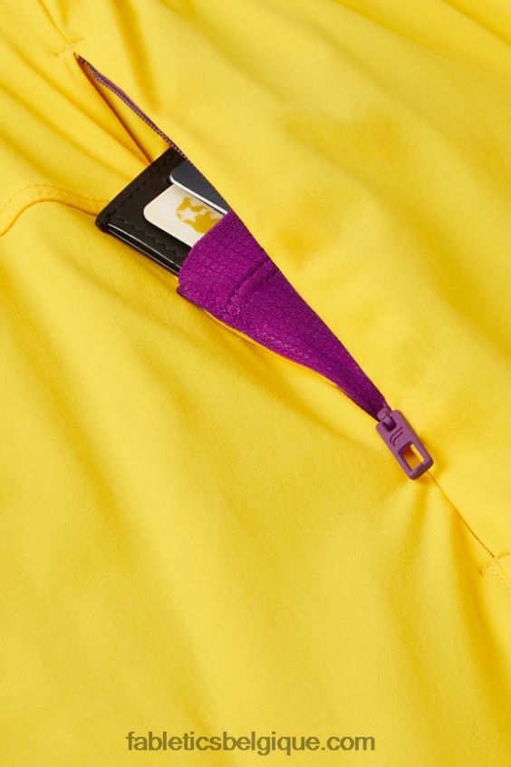 celui court (doublé) 139 Hommes Fabletics 404P0T3171 Coucher de soleil jaune