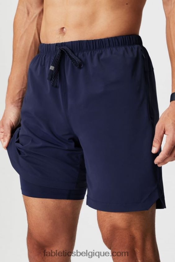 celui court (doublé) 140 Hommes Fabletics 404P0T3172 bleu marine profond