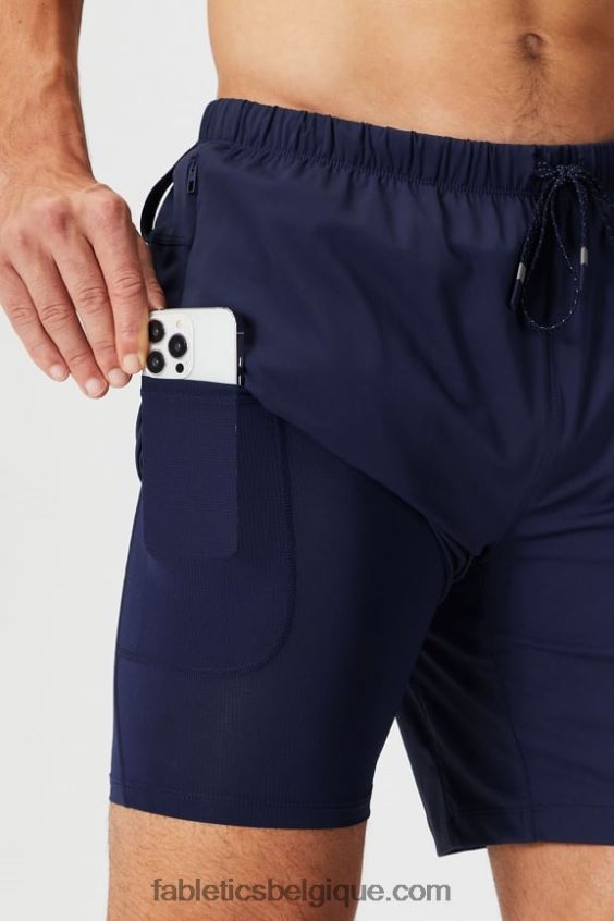 celui court (doublé) 140 Hommes Fabletics 404P0T3172 bleu marine profond