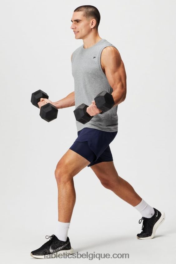 celui court (doublé) 140 Hommes Fabletics 404P0T3172 bleu marine profond