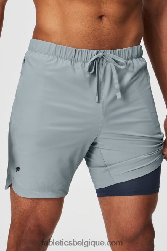 celui court (doublé) 140 Hommes Fabletics 404P0T3173 gris ombre