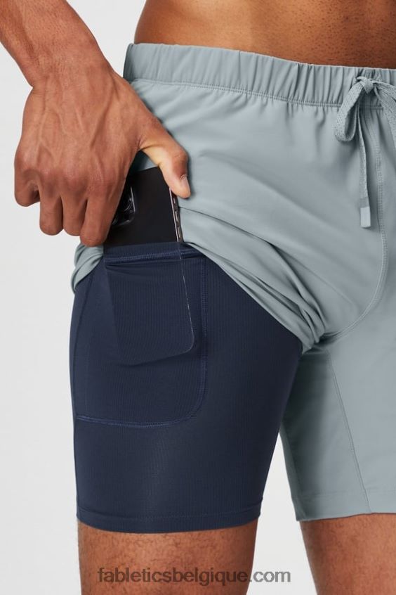 celui court (doublé) 140 Hommes Fabletics 404P0T3173 gris ombre