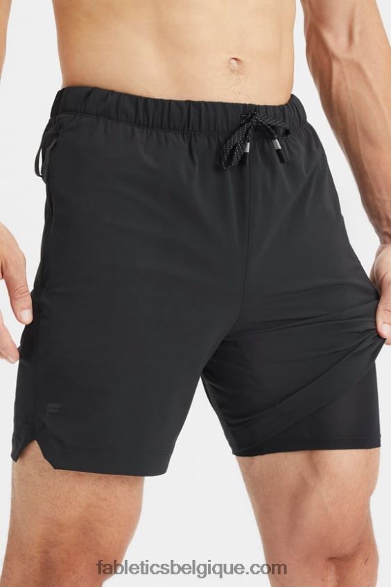 celui court (doublé) 140 Hommes Fabletics 404P0T3174 noir