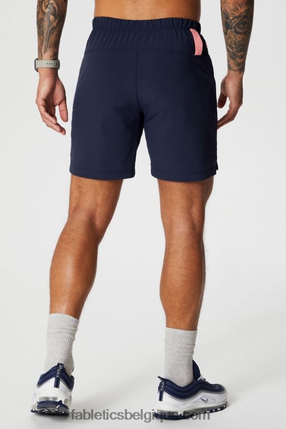 celui court (doublé) 140 Hommes Fabletics 404P0T3175 bleu marine profond/multi spraydient