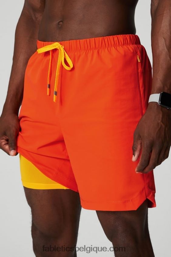 celui court (doublé) 140 Hommes Fabletics 404P0T3176 tomate ancienne