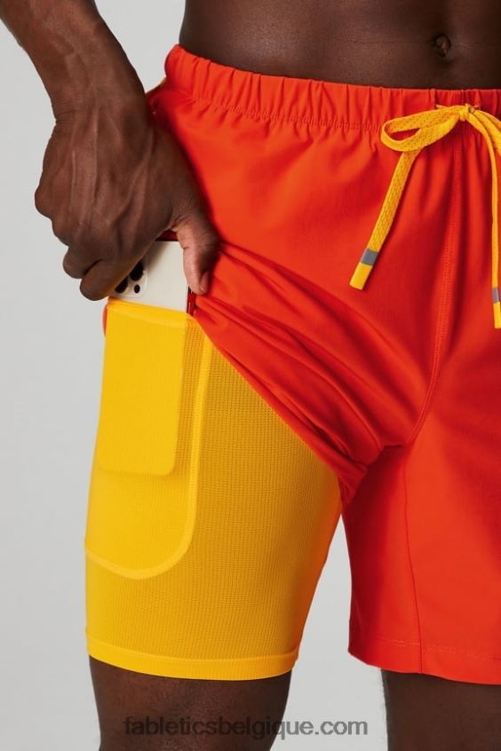 celui court (doublé) 140 Hommes Fabletics 404P0T3176 tomate ancienne