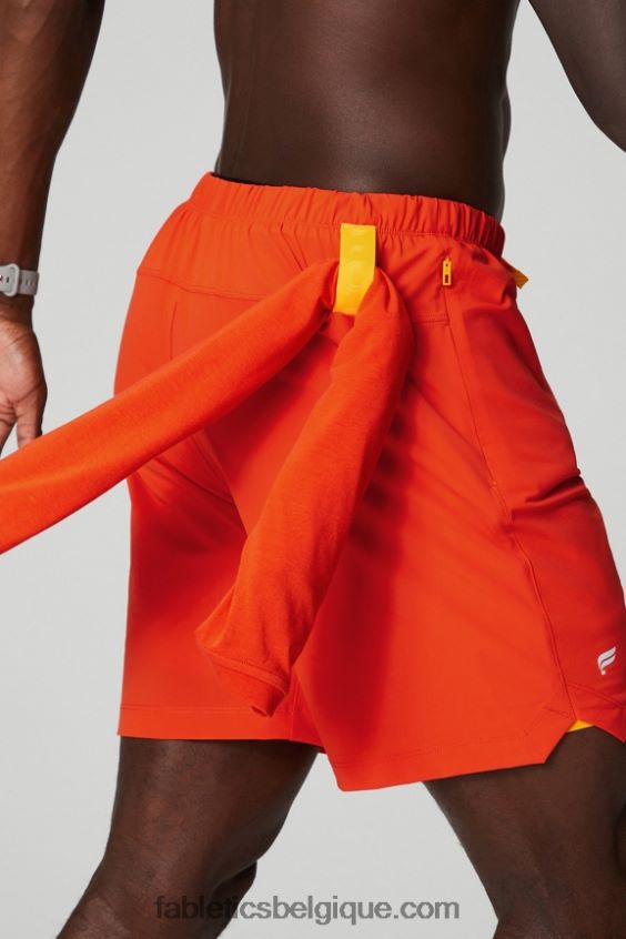 celui court (doublé) 140 Hommes Fabletics 404P0T3176 tomate ancienne