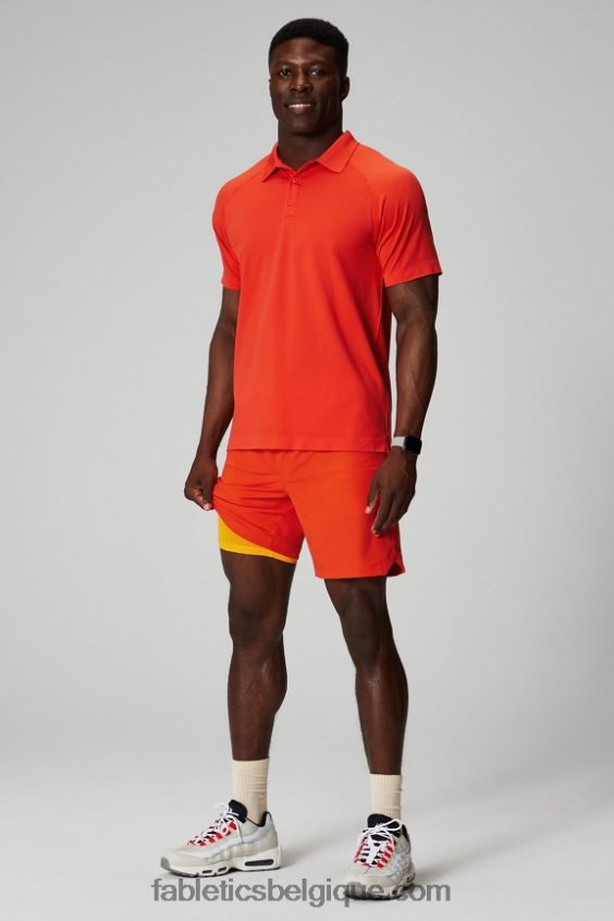 celui court (doublé) 140 Hommes Fabletics 404P0T3176 tomate ancienne