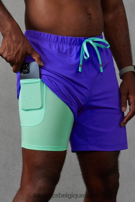 celui court (doublé) 141 Hommes Fabletics 404P0T3178 extrême royal
