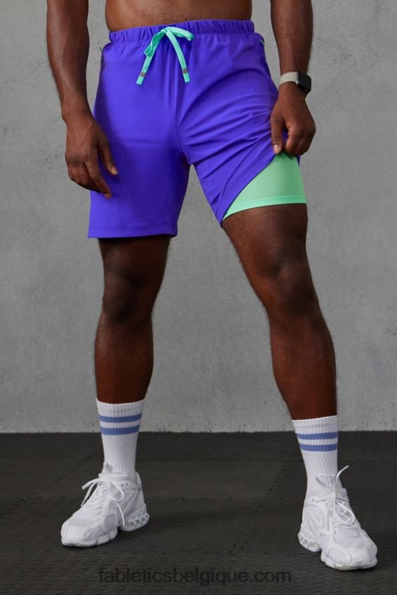 celui court (doublé) 141 Hommes Fabletics 404P0T3178 extrême royal