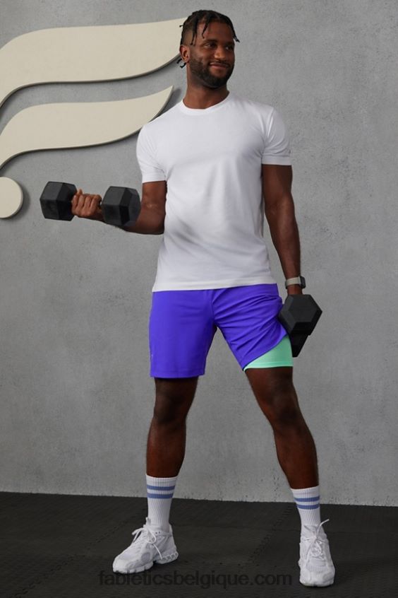 celui court (doublé) 141 Hommes Fabletics 404P0T3178 extrême royal