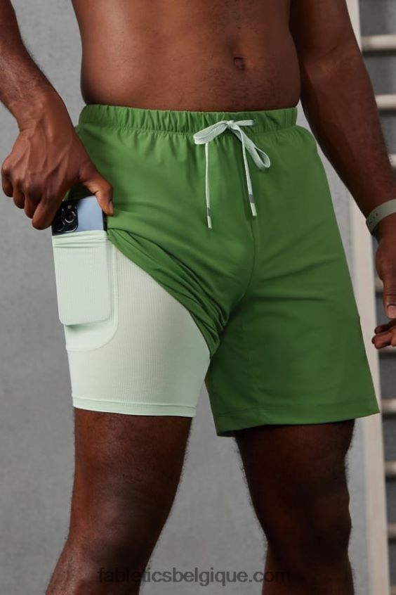 celui court (doublé) 141 Hommes Fabletics 404P0T3179 néo olive