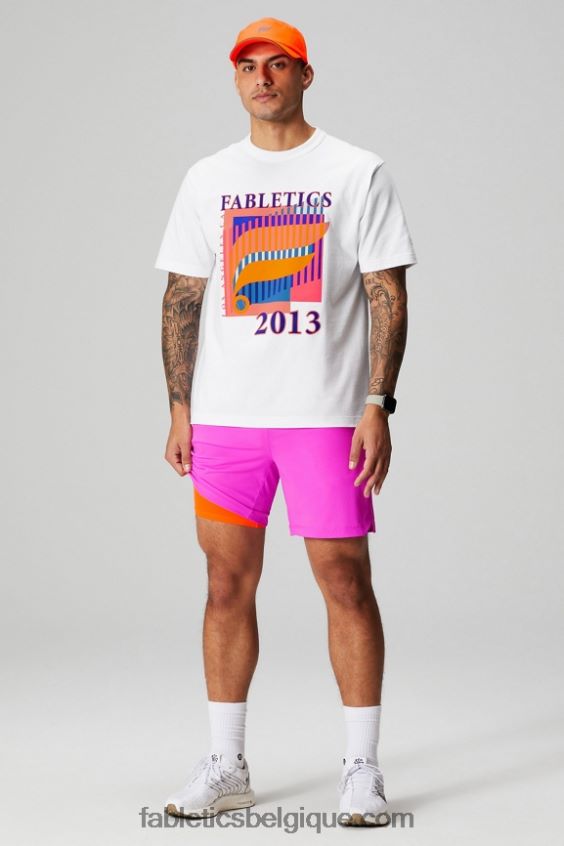 celui court (doublé) 141 Hommes Fabletics 404P0T3180 évasion rose