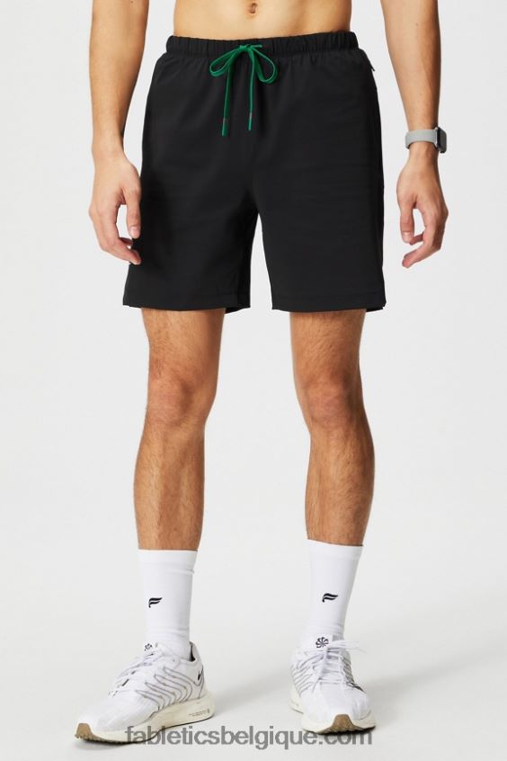 celui court (doublé) 141 Hommes Fabletics 404P0T3181 noir/vert herbe
