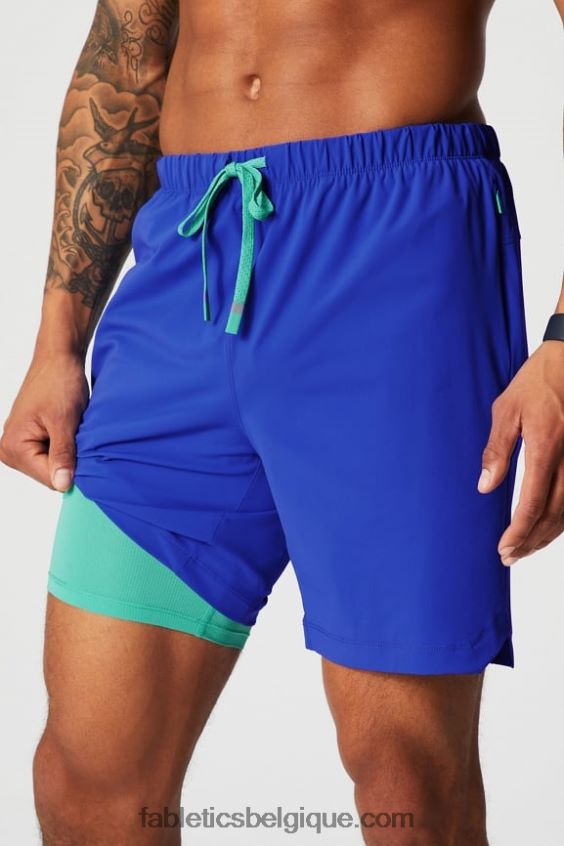 celui court (doublé) 142 Hommes Fabletics 404P0T3182 bleu oxford